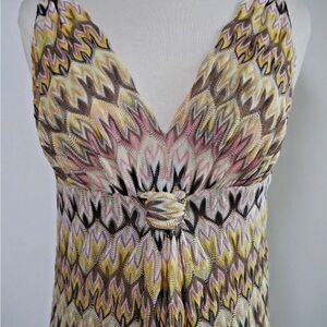 Vibrant And Iconic Missoni earth colored dress